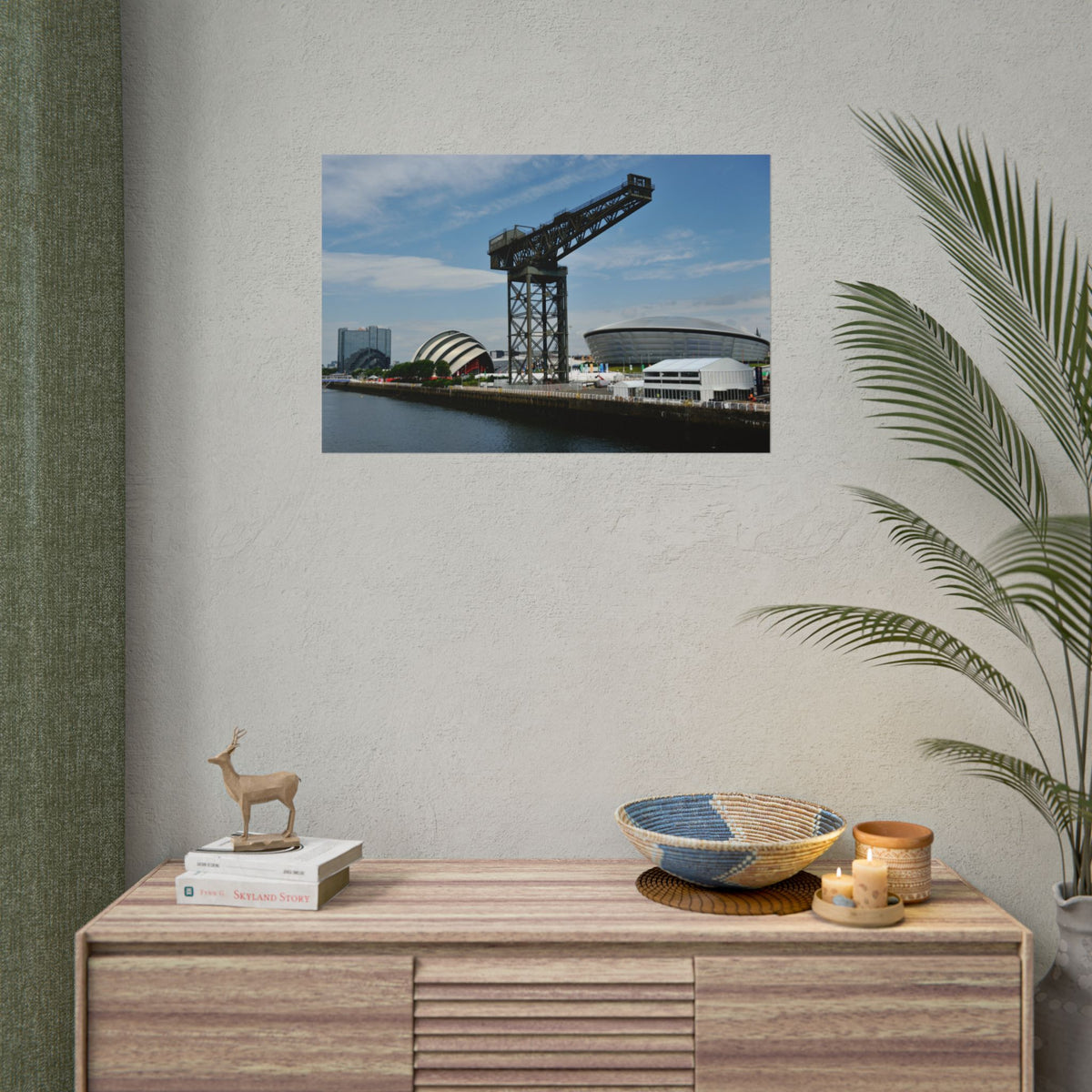 Glasgow Print | River Clyde Cityscape | Finnieston Crane
