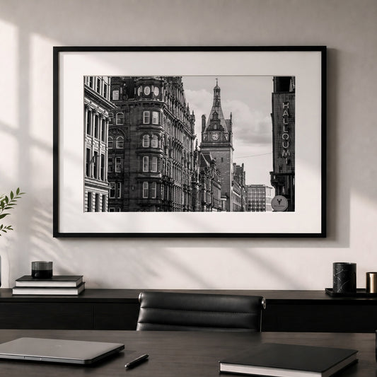 Glasgow Black & White Print | Central Station | Hope Street