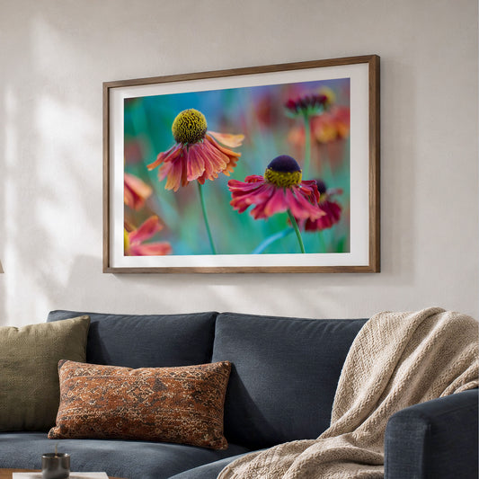 Macro Floral Art Print | Sneezeweed Botanical Wall Decor