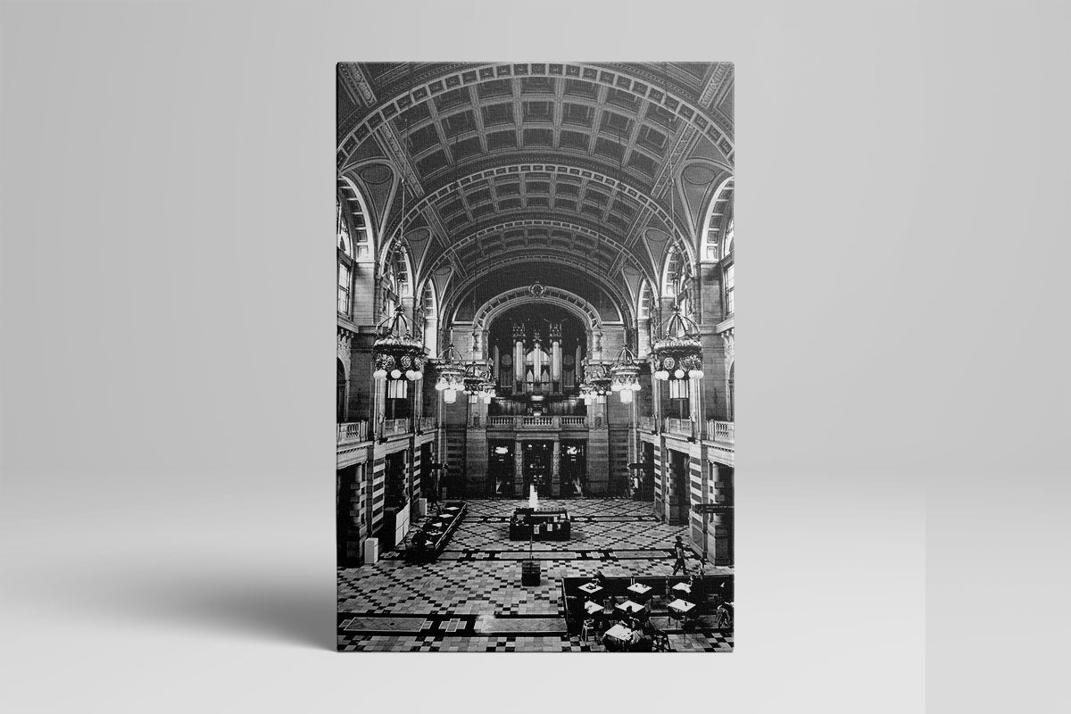 Glasgow Kelvingrove Black and White photo canvas