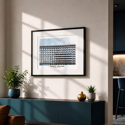 Brutalist Architecture Print, Imperial Hotel London, Geometric Photography