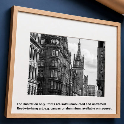 Glasgow Black & White Print | Central Station | Hope Street