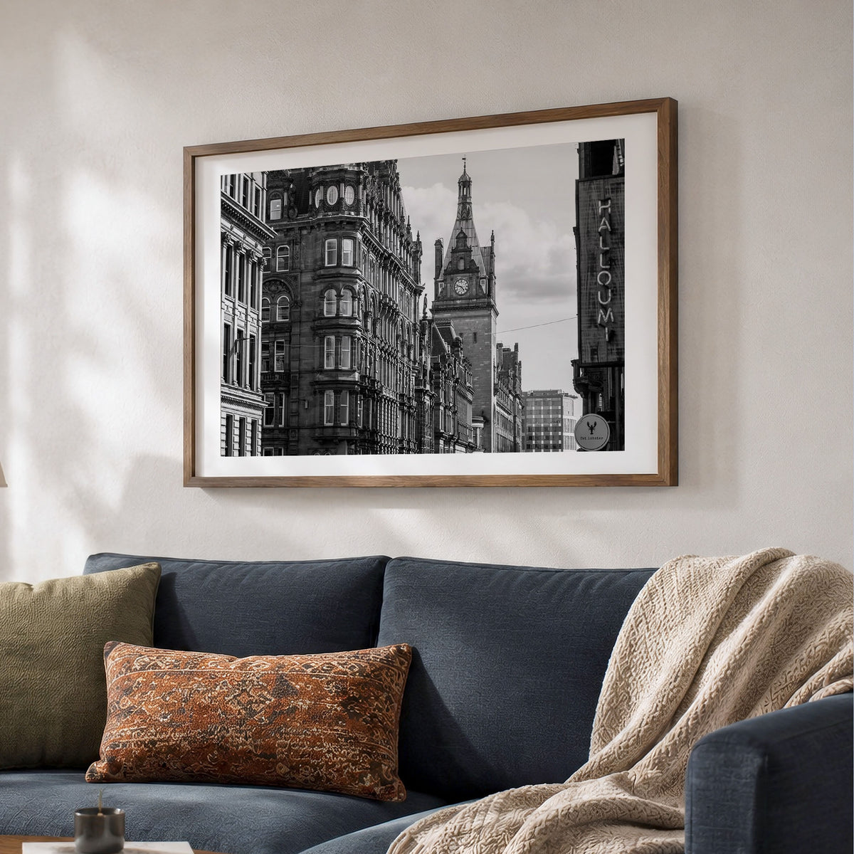 Glasgow Black & White Print | Central Station | Hope Street