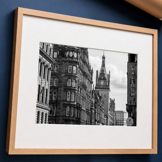 Glasgow Black & White Print | Central Station | Hope Street