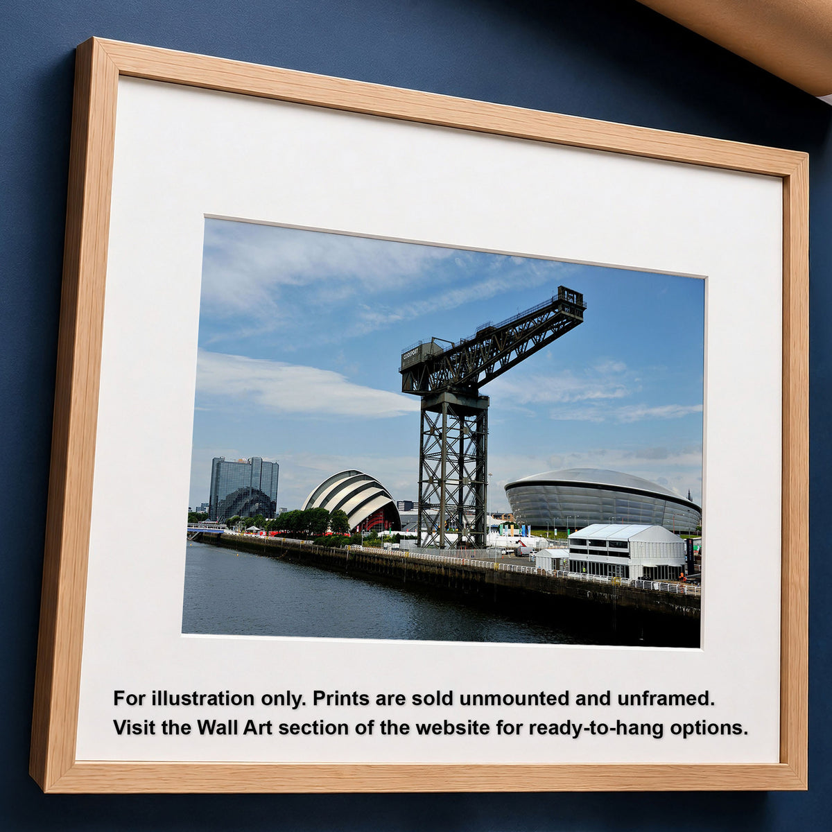 Glasgow Print | River Clyde Cityscape | Finnieston Crane