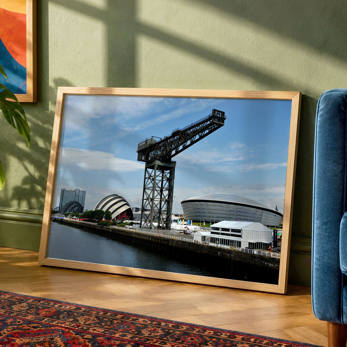 Glasgow Print | River Clyde Cityscape | Finnieston Crane