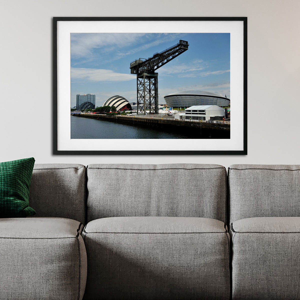 Glasgow Print | River Clyde Cityscape | Finnieston Crane