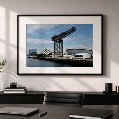 Glasgow Print | River Clyde Cityscape | Finnieston Crane