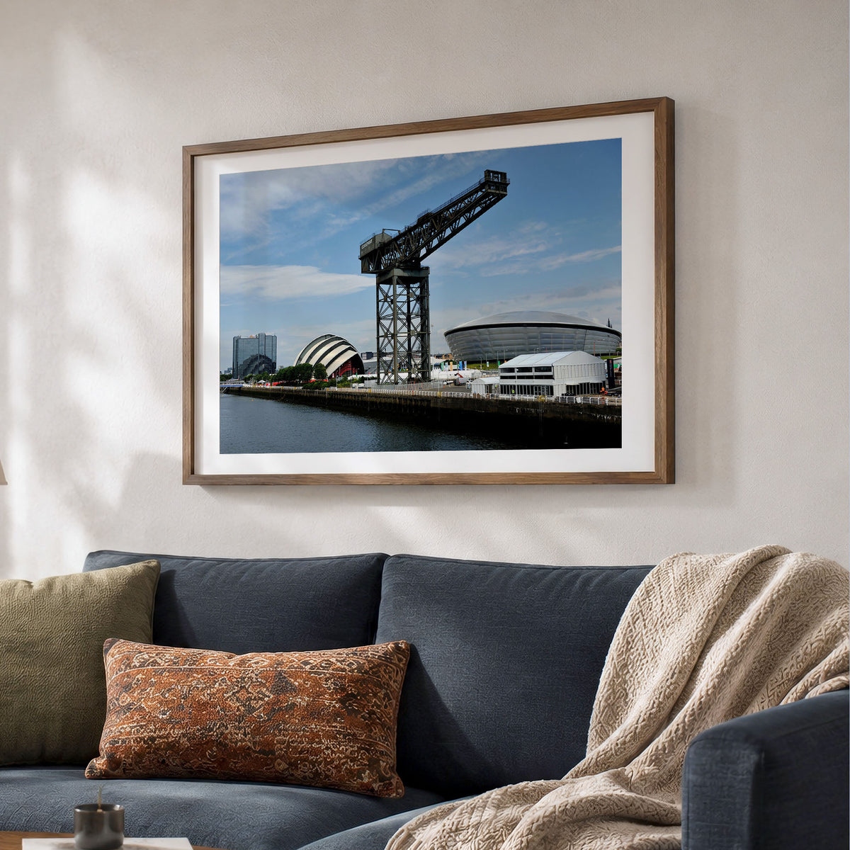 Glasgow Print | River Clyde Cityscape | Finnieston Crane