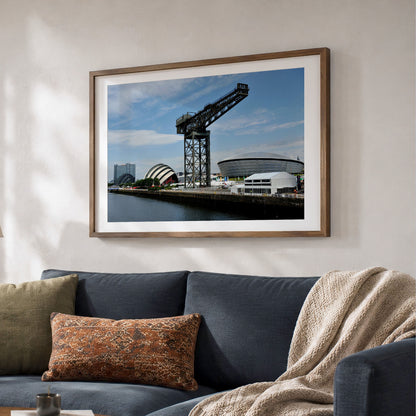 Glasgow Print | River Clyde Cityscape | Finnieston Crane