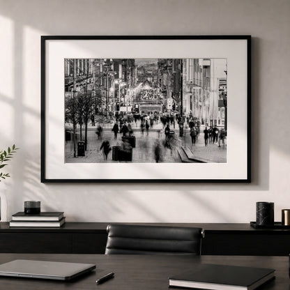 Glasgow Buchanan Street Black and White Print