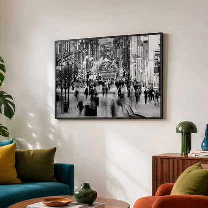 Glasgow Buchanan Street Black and White Print