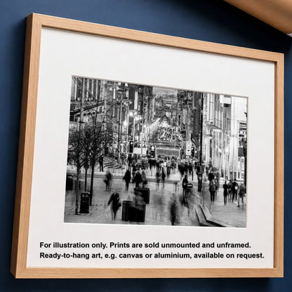 Glasgow Buchanan Street Black and White Print