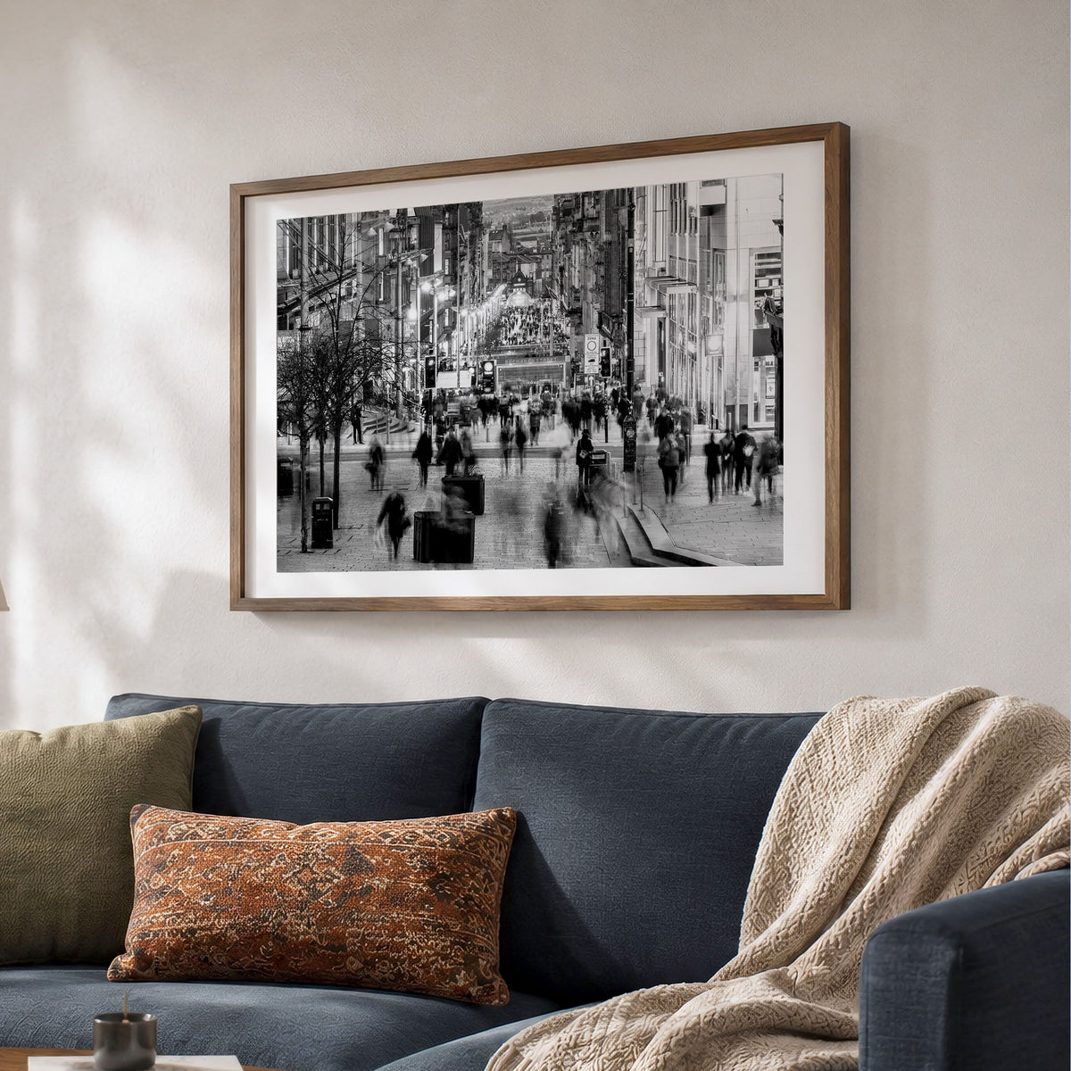 Glasgow Buchanan Street Black and White Print