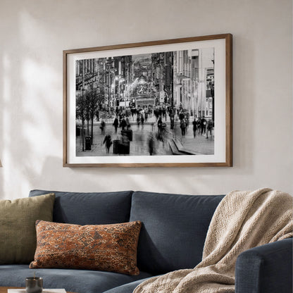 Glasgow Buchanan Street Black and White Print