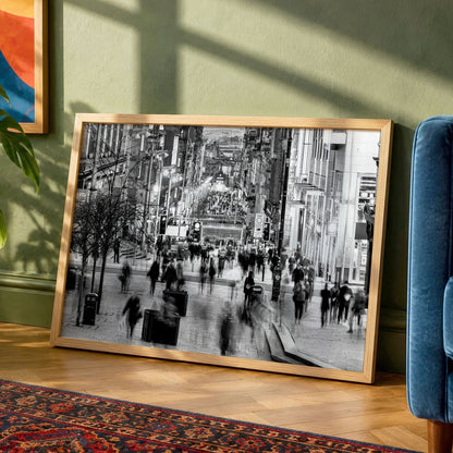 Glasgow Buchanan Street Black and White Print