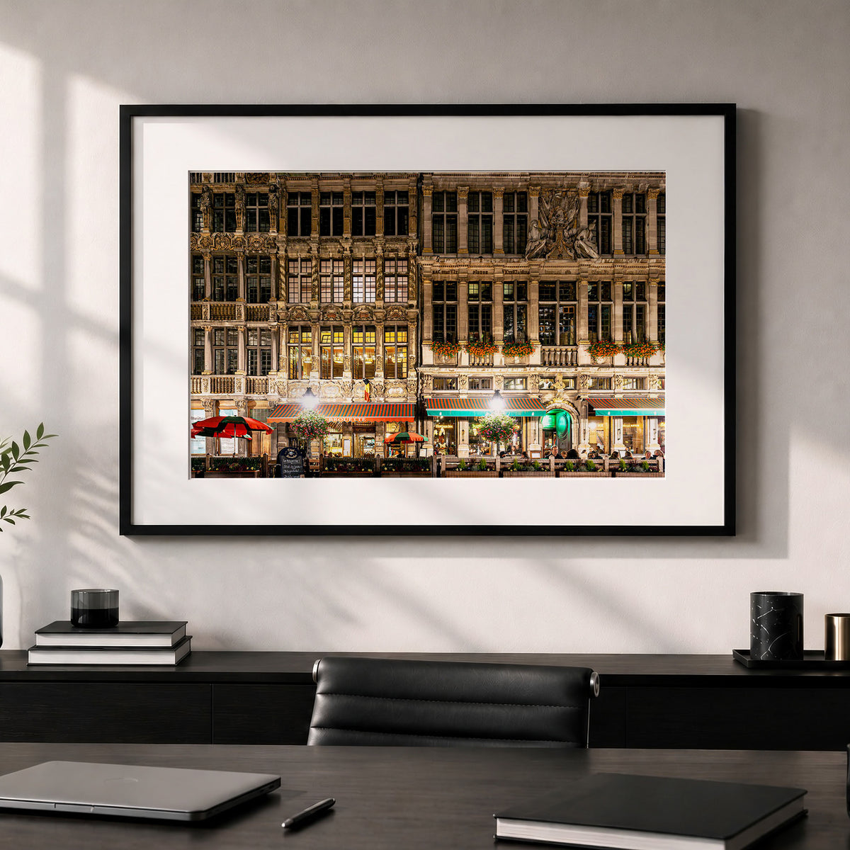 Brussels Grand Place Print, City Night Photography
