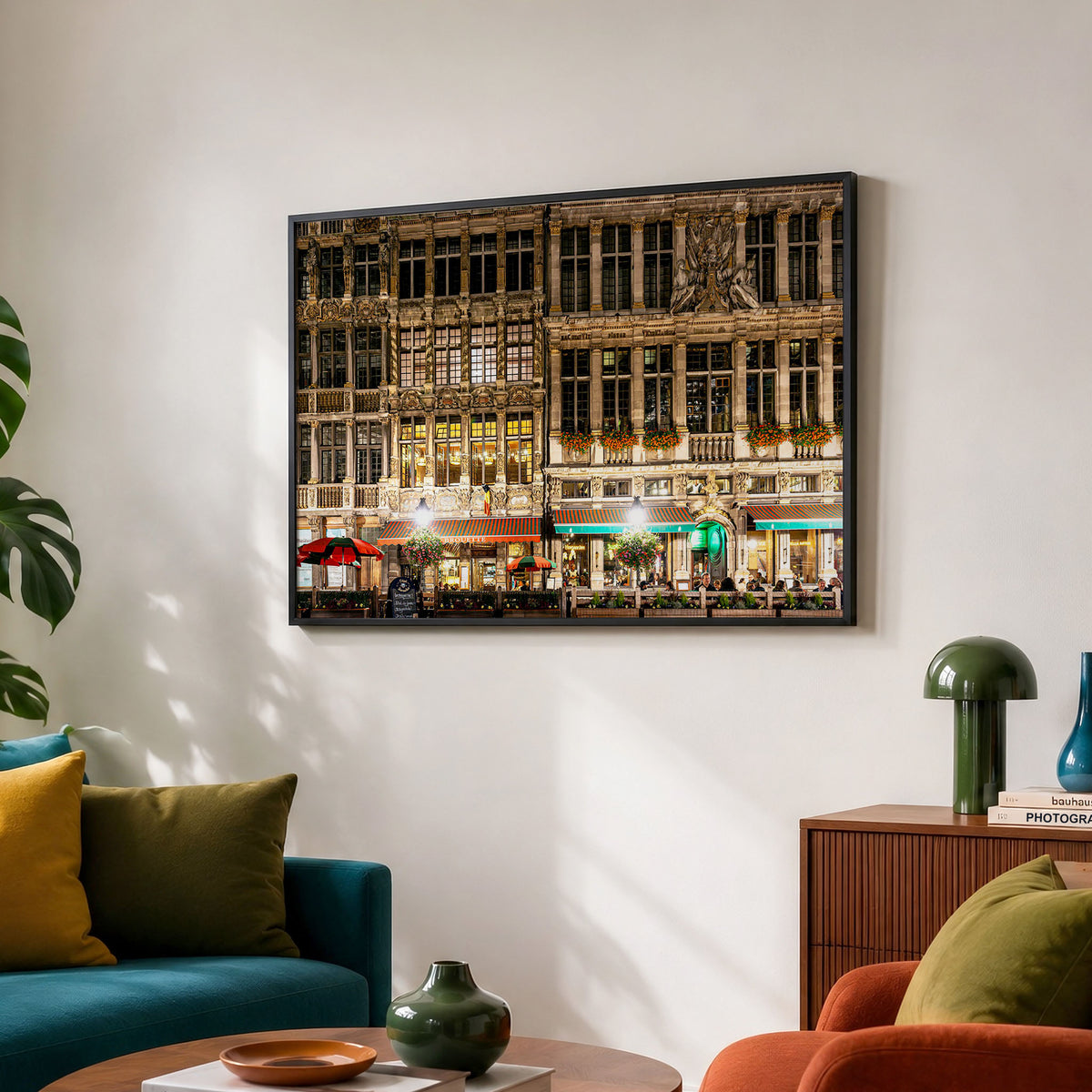 Brussels Grand Place Print, City Night Photography