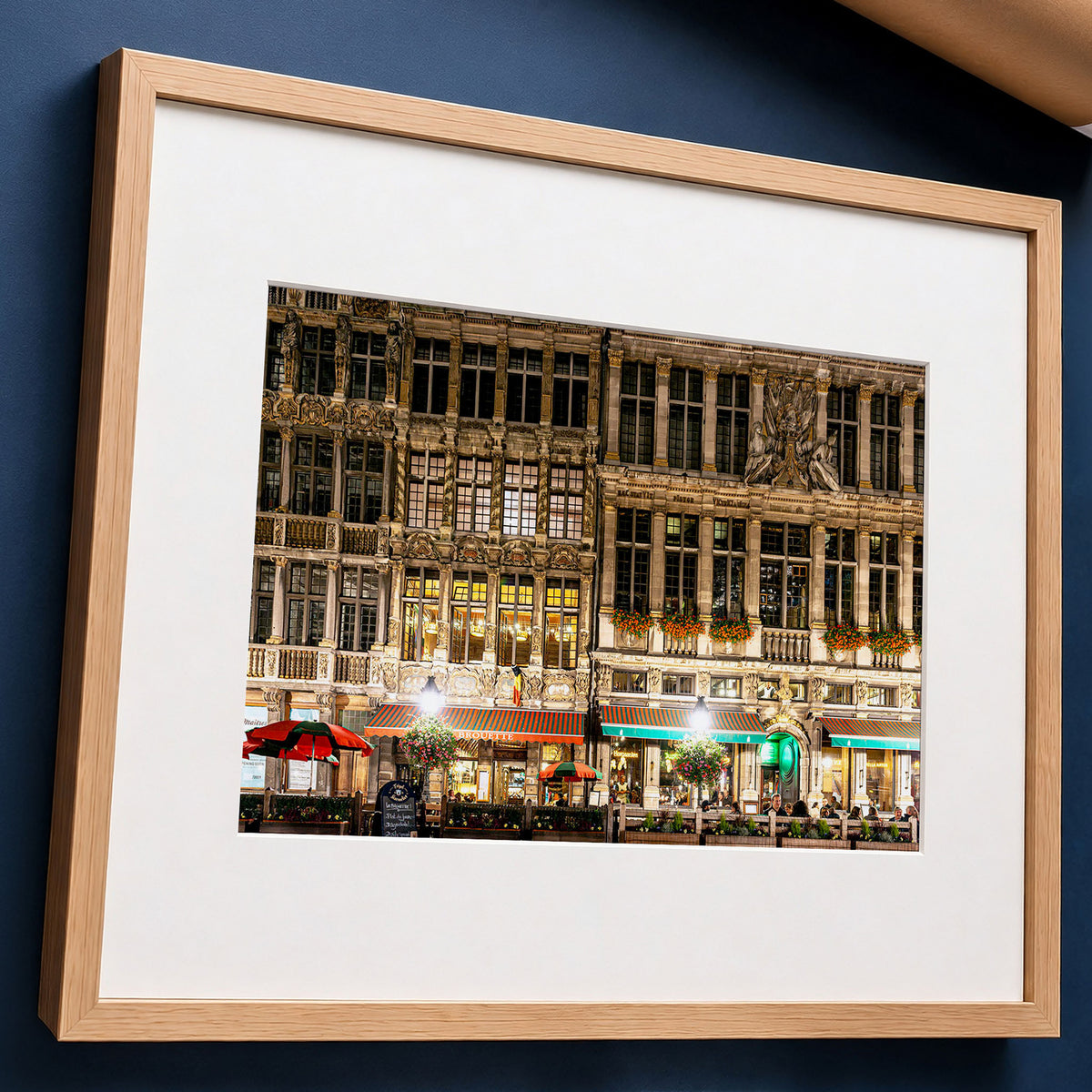 Brussels Grand Place Print, City Night Photography
