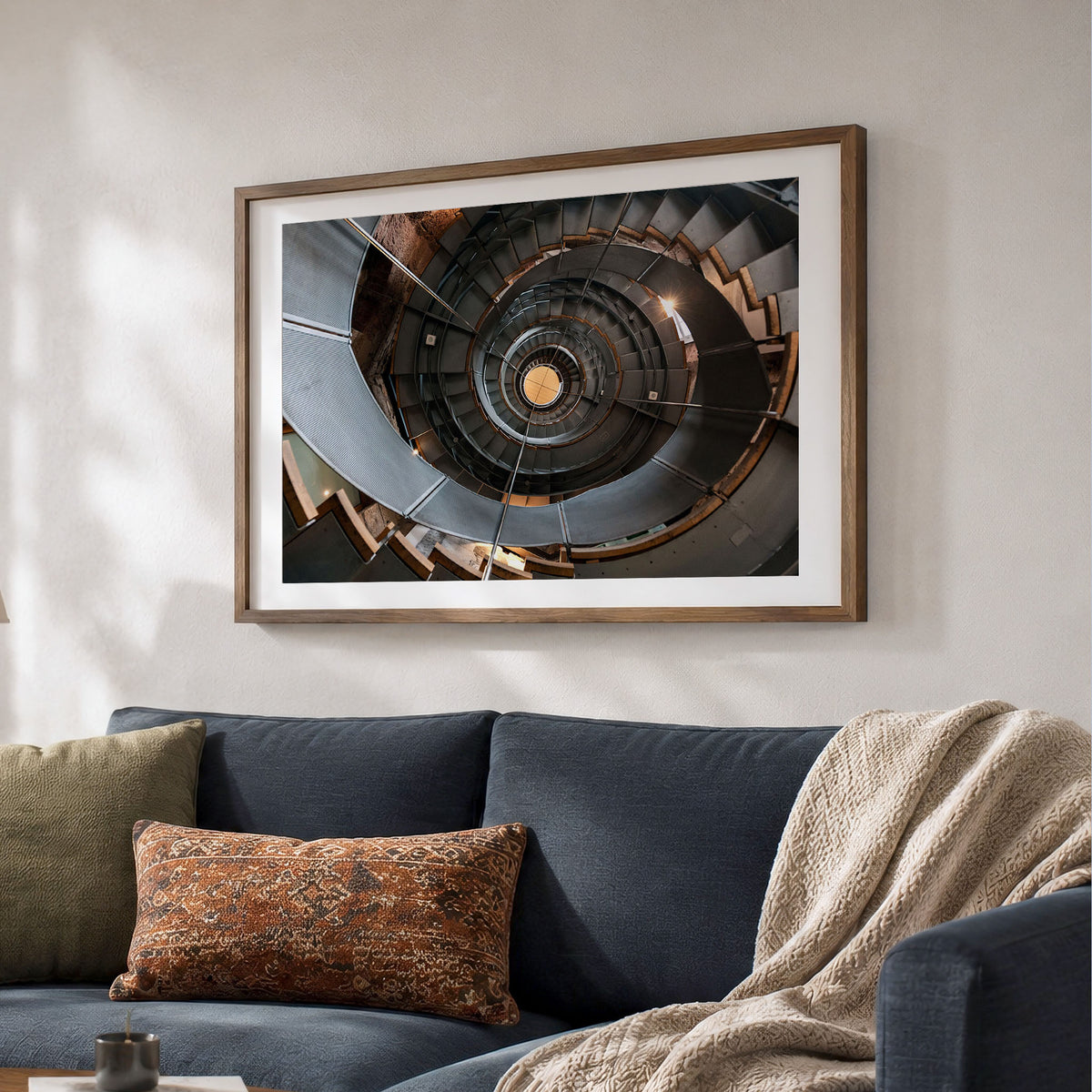 Glasgow Unframed Print | Lighthouse Spiral Staircase