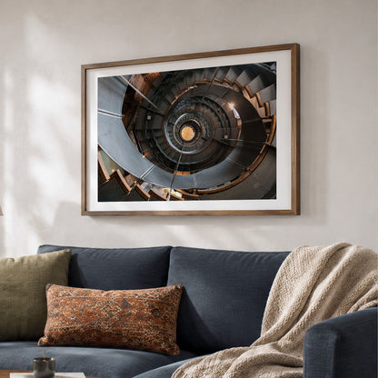 Glasgow Unframed Print | Lighthouse Spiral Staircase
