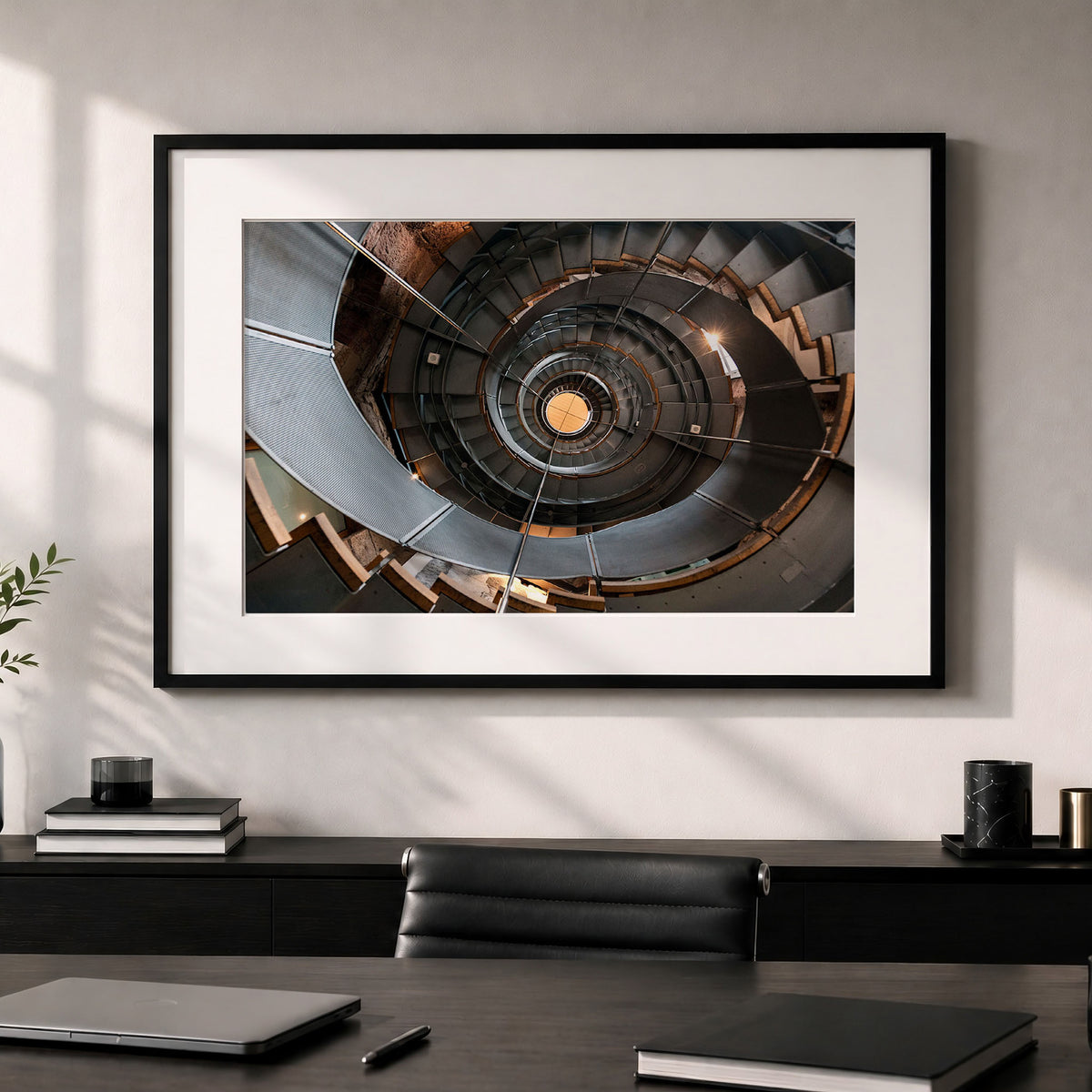 Glasgow Unframed Print | Lighthouse Spiral Staircase