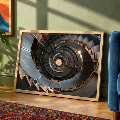 Glasgow Unframed Print | Lighthouse Spiral Staircase