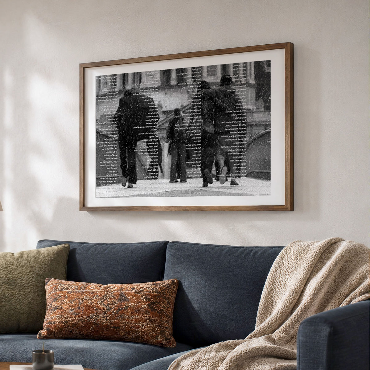 St Paul's and Millennium Bridge Print | Monochrome London Cityscape