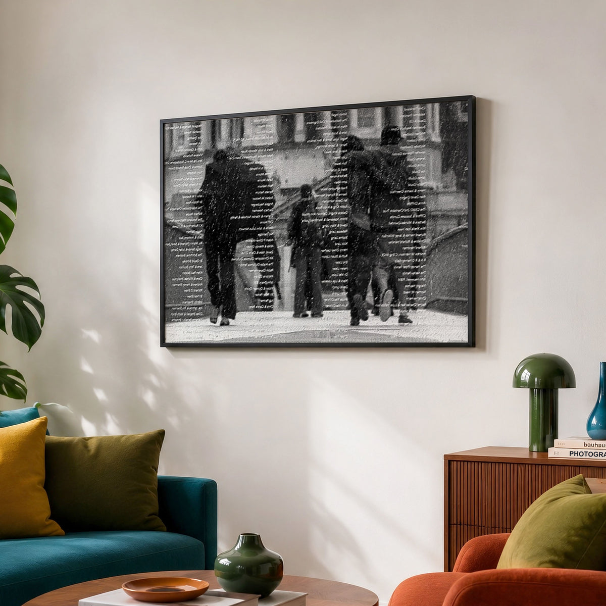 St Paul's and Millennium Bridge Print | Monochrome London Cityscape
