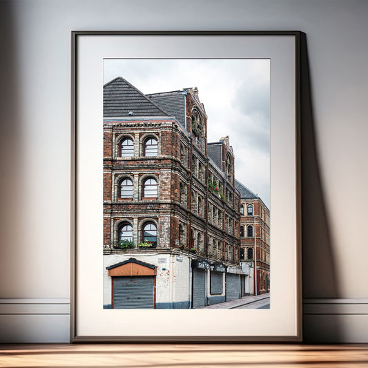 Glasgow Barras Print, Pipe Factory, Victorian Architecture Wall Art