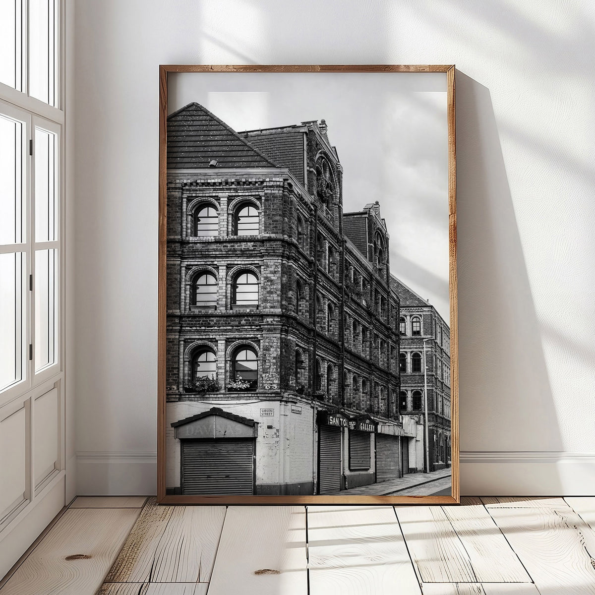 Glasgow Barras Pipe Factory Print | Black and White