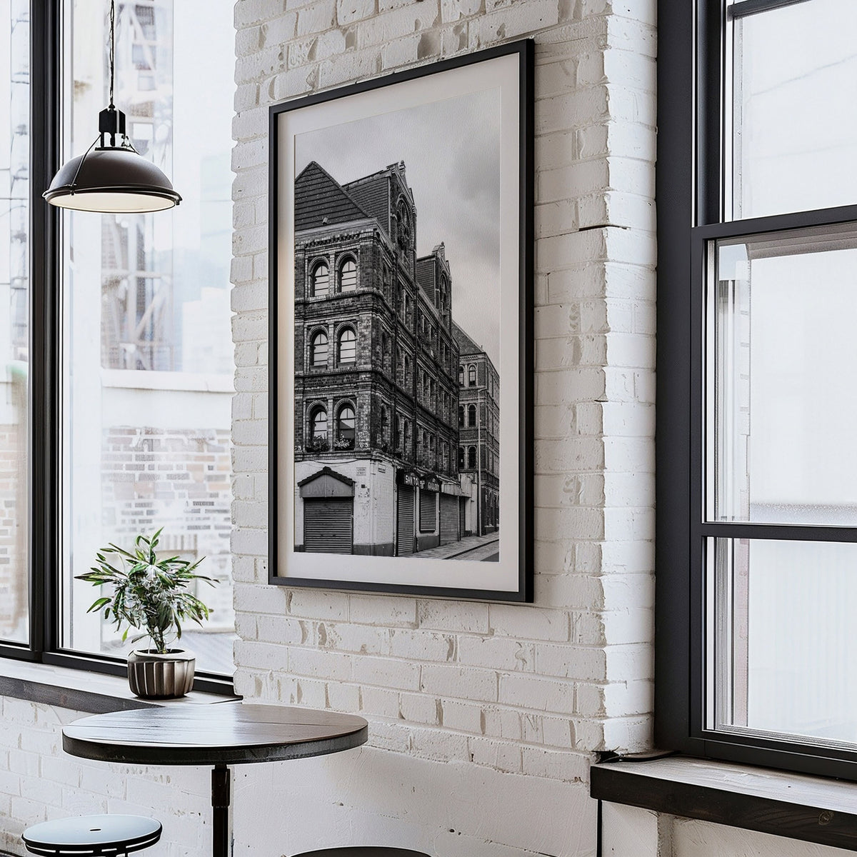 Glasgow Barras Pipe Factory Print | Black and White