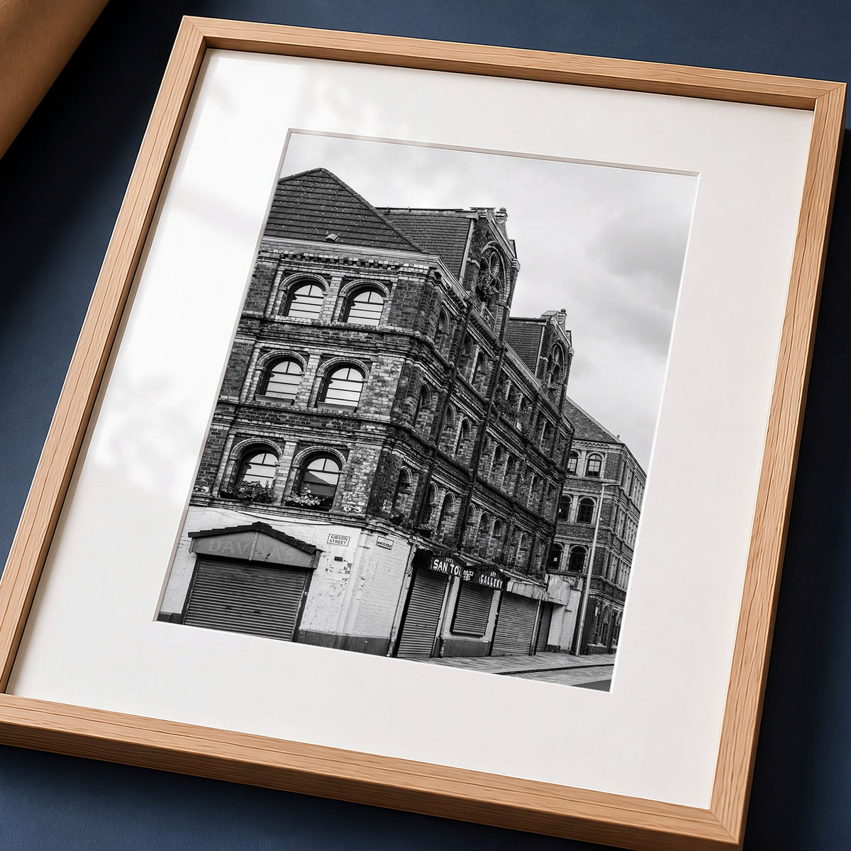 Glasgow Barras Pipe Factory Print | Black and White