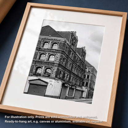Glasgow Barras Pipe Factory Print | Black and White