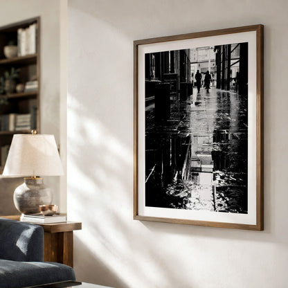 Glasgow Mitchell Lane Reflection Print | Black and White Street Photography