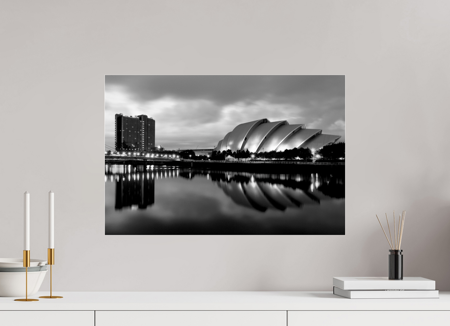 60 x 40 cm, Photo Print Under Acrylic Glass Glasgow Armadillo Black & White Wall Art - Canvas, Aluminium or Acrylic Glass