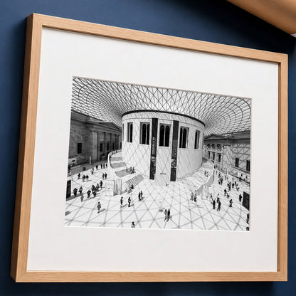 British Museum Black & White Photo Print | London Architecture Wall Art