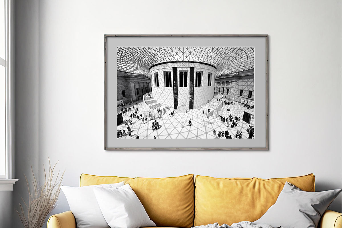 British Museum Black & White Photo Print | London Architecture Wall Art