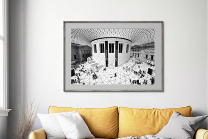 British Museum Black & White Photo Print | London Architecture Wall Art