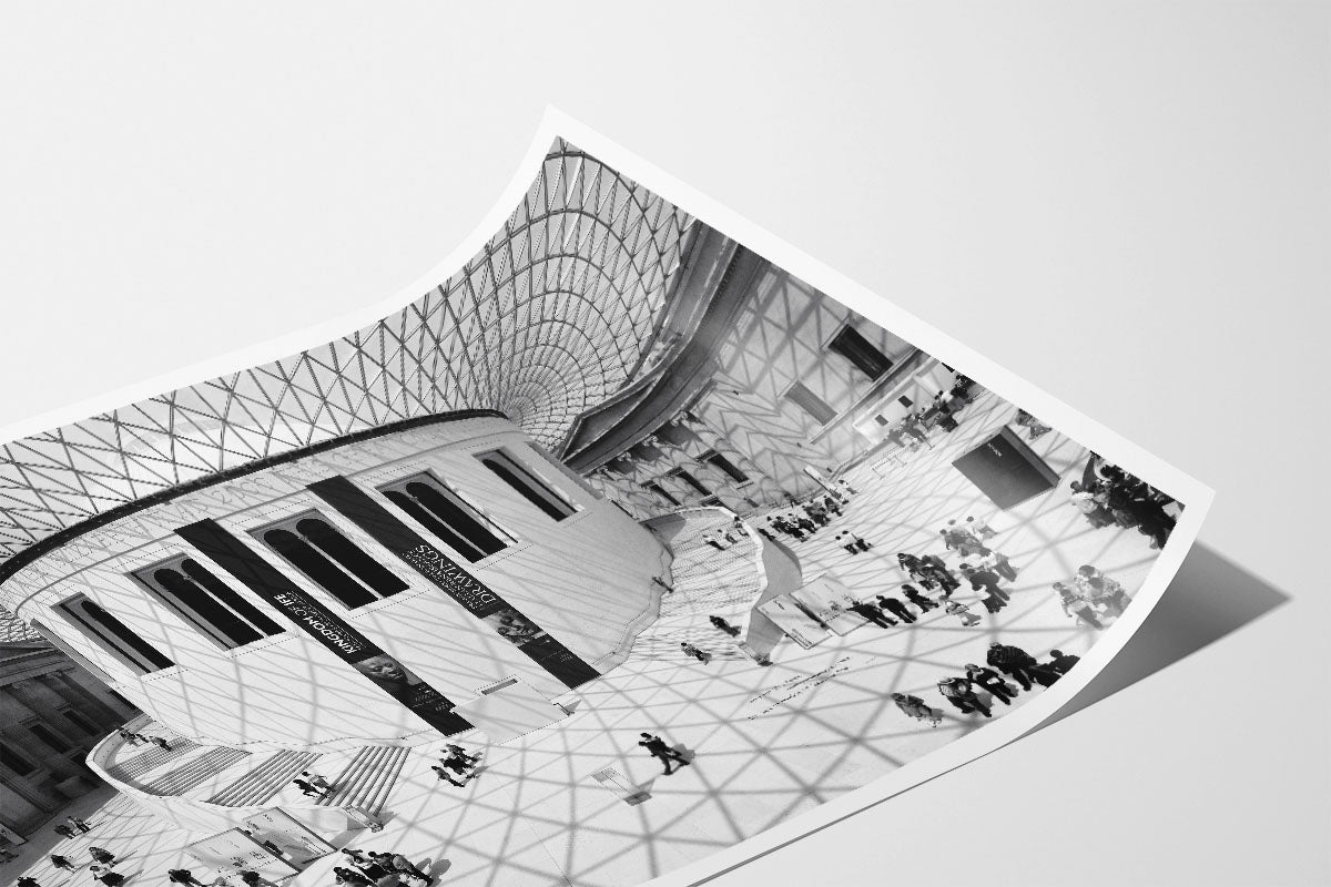 British Museum Black & White Photo Print | London Architecture Wall Art