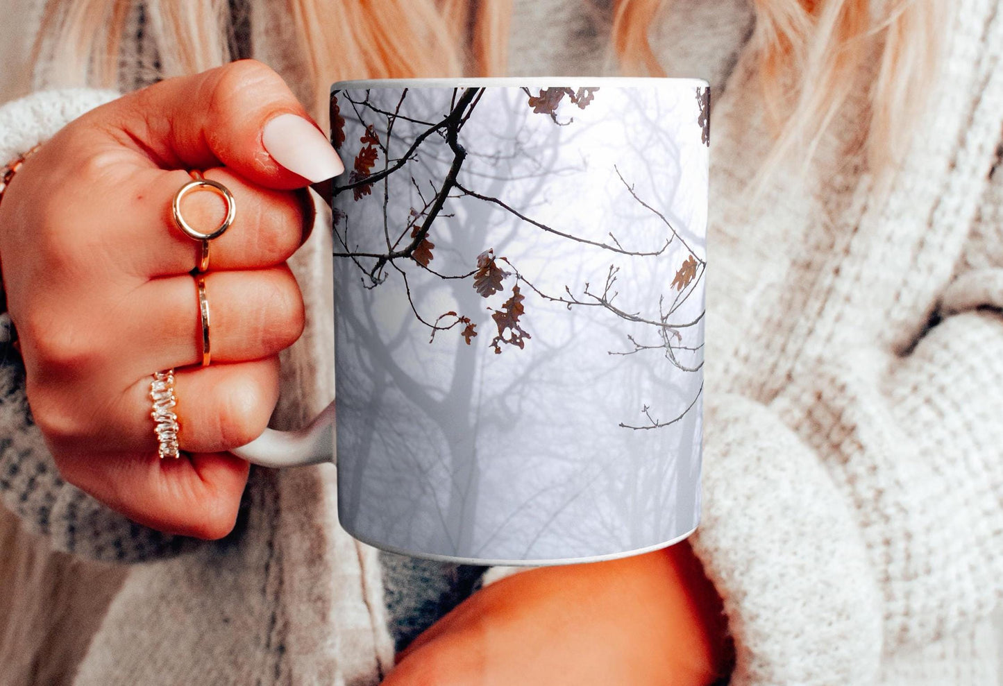 Burst of Colour Highgate Wood 11oz mug hand model