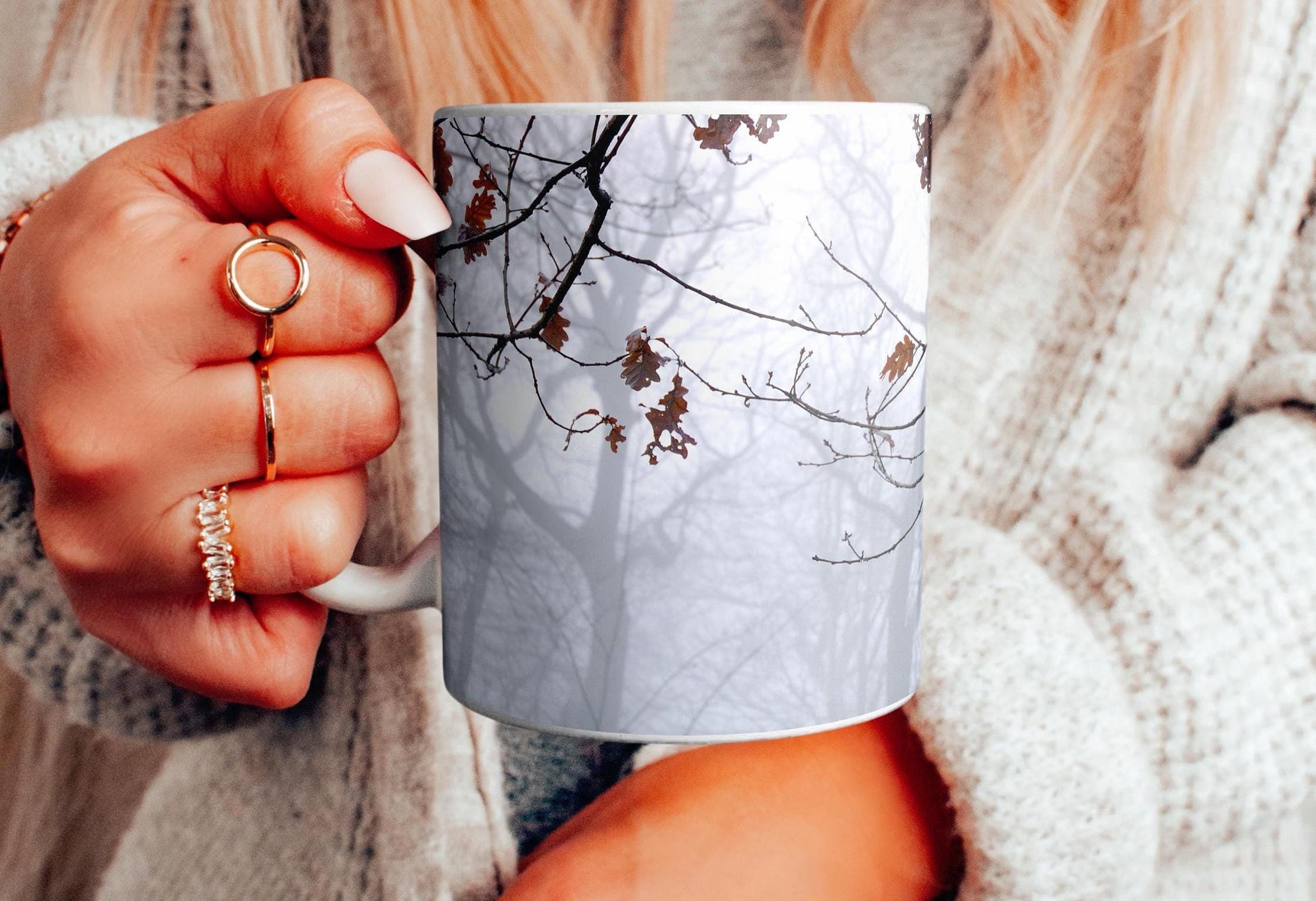 Burst of Colour Highgate Wood 11oz mug hand model