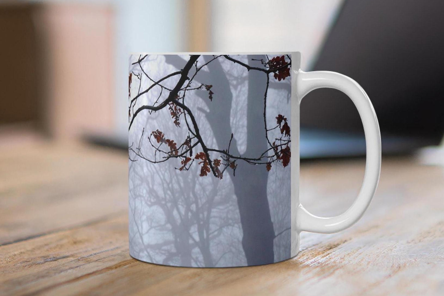 Burst of Colour Highgate Wood 11oz mug on desk