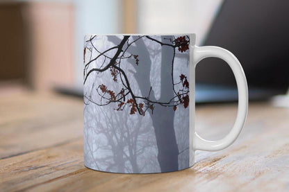 Burst of Colour Highgate Wood 11oz mug on desk