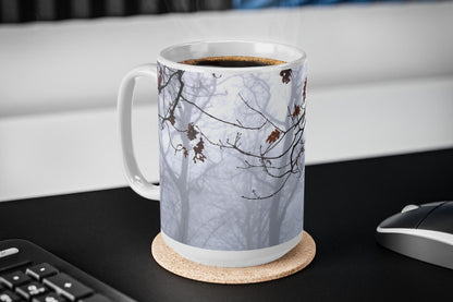 Burst of Colour Highgate Wood 15oz mug on desk
