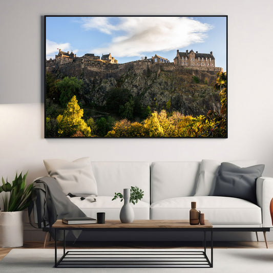 Edinburgh Castle Autumn Cityscape Ready-to-Hang Wall Art