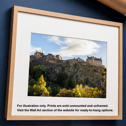 Edinburgh Castle Photo Print | Autumn Cityscape