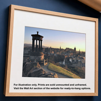 Edinburgh Sunset Cityscape | Fine Art Photo Print of Edinburgh Castle View