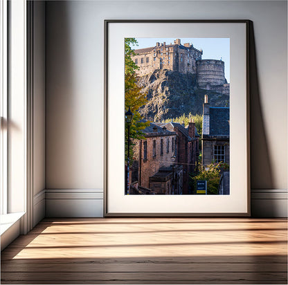 Edinburgh Castle and Vennel Cityscape Photo Print