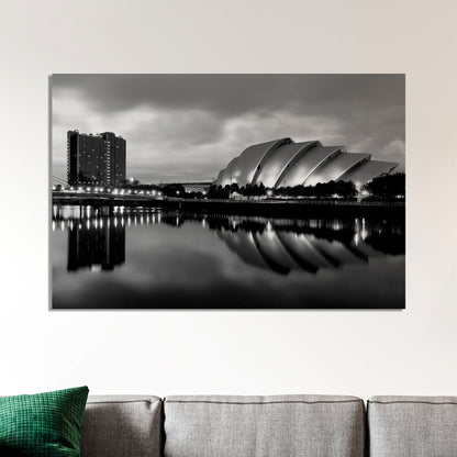 Glasgow Armadillo Black & White Wall Art - Canvas, Aluminium or Acrylic Glass